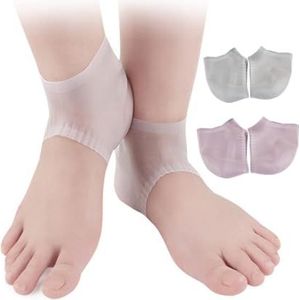 Unisex Volwassenen Siliconen Hiel Protector Mouw, Herbruikbare Professionele Zachte Hak Kussenhoes, Pijnverlichting Hiel Cup