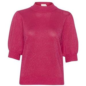 KAFFE Damestrui met halflange mouwen, metallic gebreid, regular fit, virtual roze, L