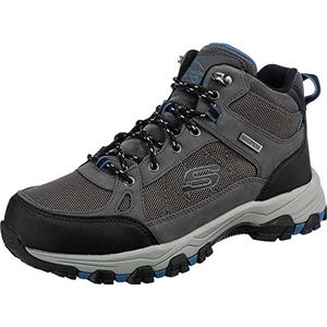 Skechers Selmen Melano wandelschoen voor heren, 10 UK, Grijs leer W synthetisch gaas, 41.5 EU