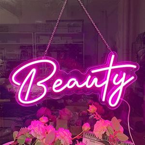 DECO LED-Lichtbord 56x25 cm Beauty Neon Sign Bedrijfslogo Teken Voor Salon Schoonheidssalon Decoratief Licht (Beauty)