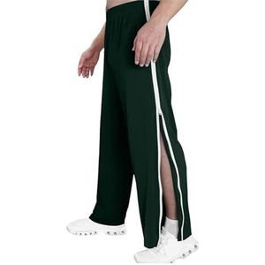 Rehabbroek For Dames En Heren, Opening Aan De Zijkant, Wijde Trainingsbroek Met Zijkant En Ritssluiting Aan De Pijp, Snelsluitbroek Met Wijde Pijpen, Vrijetijdsbroek joggingbroek(Color:Green,Size:3XL)