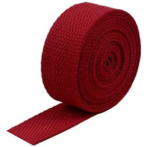 Geweven katoenen lint naaiband, Katoenen canvas band for tas handvatten bekleding band,(Red,50MM)