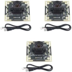 Fegtrtyoa 3-delige cameramodule 100 graden OV9732, 2 m kabel, 1280 x 720, 30 fps, voor doe-het-zelf autodarts.Io, USB-station gratis