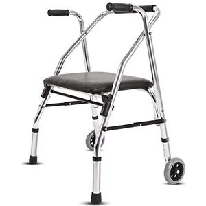 Senioren rollator opvouwbare rollator, rechtopstaande rollator lichtgewicht looprek rollator, aluminium rollator met 6-inch wielen - eenvoudig te monteren Decoration