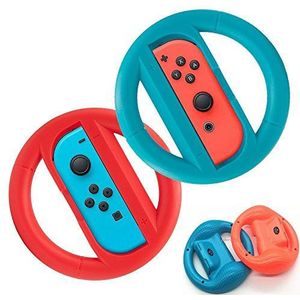 2 x Switch Antislip Antiskid Stuurwiel voor Schakelaar Controller (Blauw+Rood)