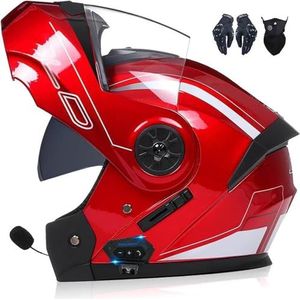 Flip-Up Motorhelm - Modulaire Bluetooth Full Face Helm - Gecertificeerd - Voor Volwassenen