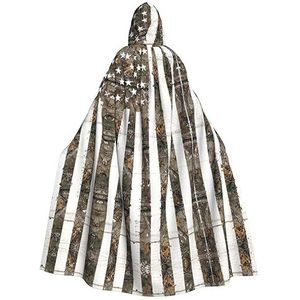 WURTON Amerikaanse Camouflage Print Halloween Wizards Hooded Gown Mantel Kerst Hoodie Mantel Cosplay Voor Vrouwen Mannen