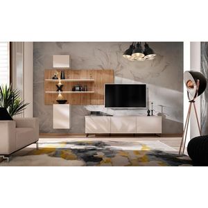 Deconation Gusto PW A TV-meubelset, beige, L 280 x H 200 x D 45 cm