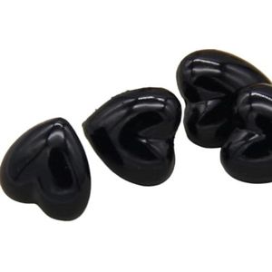 Knopen om te naaien, parelknopen, 30 stuks hart plastic parelknoppen for doe-het-zelf ambachten kleding decoraties shirt bruiloft naaien accessoires(Black,15mm)