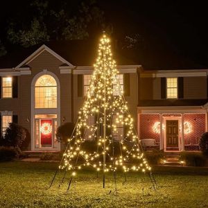 Fairybell LED Kerstboom voor buiten - 3 meter - 480 LEDs - Kerstboom inclusief vlaggenmast - Warm wit
