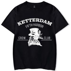 Six of Crows T-shirts Mannen Dames Mode Tee Jongens Meisjes Cool Korte Mouw Shirt Casual Zomer Kleding, Zwart, 4XL