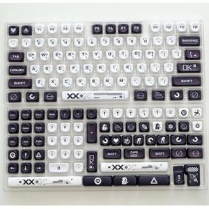 QPSJXN KBDIY Korean PBT Custom Keycaps KOA profiel Nightsakura 140 caps compatibel met mechanische toetsenborden GMK67 75 87 980(Print Stream-KR)