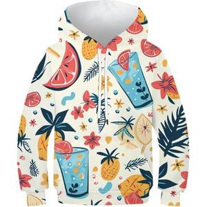 GTDKSUEVG Jongens meisjes hoodie zomer patroon cool 3D print hoodie lange mouwen, Style-12, 8-10 anni