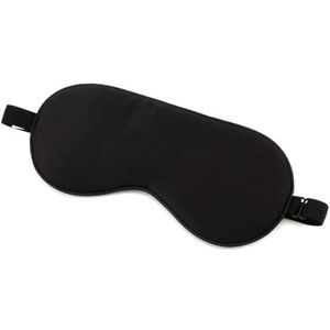 Zuiver Zijde Slaap Oogmasker Zijde Oogdekking Schaduw Zachte Blinddoek Reizen Relax Aid Verstelbaar (Zwar
