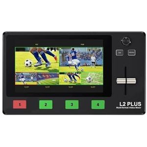 L2 PLUS 5,5-inch LCD-multicamera-videomixer-switcher Ingebouwde Chroma Key en LOGO-overlay PTZ-bediening Chroma Key USB3.0,Schakelde soepel