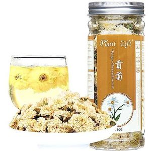 Plant Gift Huangshan Gongju Yellow Chrysanthemum Tea, 贡菊花 Beauty Skin Care Health Kruiden Chinese bloem 30G/1oz