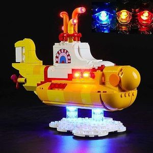 USB-lichtset voor LEGO gele onderzeeër 21306 bakstenen bouwstenen - NIET inclusief Lego-model