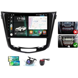 Android 13 Dubbel DIN autoradio voor Nissan X-Trail/Qashqai J11 2013-2022-GPS Navi | Gratis achteruitrijcamera| 9 inch Scherm met Carplay Android Auto/FM RDS DAB/BT/SWC/DSP Stereo(A,NF-4)