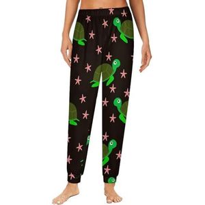 Sea Turtles Damespyjama, loungebroek, elastische tailleband, nachtkleding, broekje, print