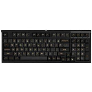 QPSJXN FL980 Mechanisch toetsenbord 98 RGB RGB met achtergrondverlichting met drie modi voor gaming en kantoorgebruik (tri-modus zwart)