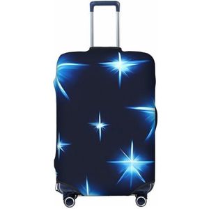 RLDOBOFE Reisbagagehoes Elastische Bagagehoezen Cartoon blauwe ster Koffer Cover Bagages Protector voor Reizen Anti-Kras Koffer Covers voor Volwassenen Wasbare Bagages Decoratief (45,7-81,3 cm),