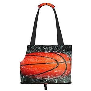Basketbal Glas Breaking Window, Pet Carrier Handtassen, Schoudertas, Opvouwbare Tote Bag voor Pet