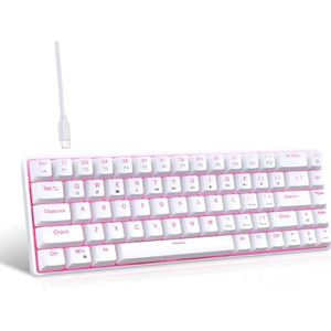 STBQHG 68Keys Mechanische Toetsenbord Dubbele Geschoten Hot-Swappable Clicky Schakelaars met Backlights Optie USB C Datakabel