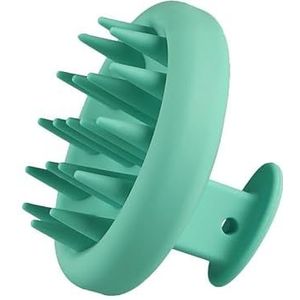 Siliconen hoofdhuidmassageapparaat Shampooborstel, siliconen haarhoofdhuidmassageapparaat, siliconen hoofdhuidmassageapparaat (Color : Green, Size : Regular model)