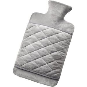 Water Vullen Verwijderbare Rubber PVC Sleeve Warm Water Bag (Zilver (canbeinserted), 1L)