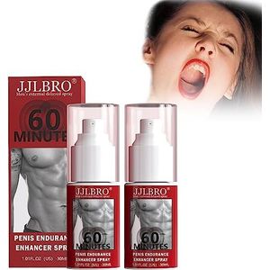 JJLBRO Men's Spray Long Lasting Delay Spray【Nieuw】Mens Energy Strength Massage Cream, verbeter de kwaliteit van liefde en laat haar meer van je houden,2Pcs