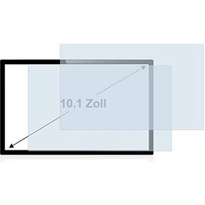 BROTECT 2x Schermbeschermer 10.1"" voor Flatscreens met 10.1 inch Display (25.7 cm) [221 mm x 130 mm, 15:9] Screen Protector Transparant