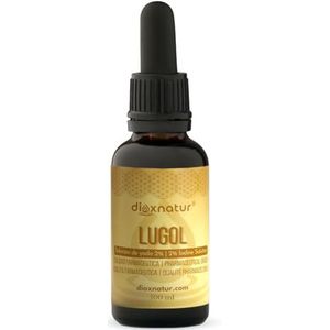 DIOXNATUR® Lugol-oplossing, 2% farmaceutische kwaliteit, 100 ml, zachte formule van jodium en kaliumjodide met nauwkeurige pipet