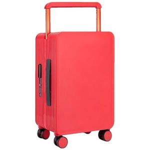 Middelgrote brede trekstang Bagage Carry On Trolley Koffer 20 ""Boarding Box Universele Wiel Combinatie Case, Rood, 24