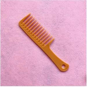 Hairdress Kam Hittebestendige Vrouw Natte Haak Krullend Haar Borstels Pro Salon Verven Styling Tools Grof Brede Spikes Tand(Yellow)