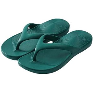 wiftms Teenslippers voor dames, flip-flops met ondersteuning van de boog, modieus, lichte badslippers, sandalen, antislip, zool voor zomer, binnen en buiten, groen, 39 EU