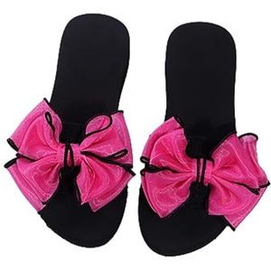 Zomer Wig Slippers Vrouwen Peep Toe Slippers 2024 Nieuwe Slippers Met Strik Leisure Strand Schoenen Eva Platform Slides Romeinse Slippers (Color : Pink, Size : 37 EU)