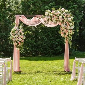 2,2 m boog voor ballonnen standaard, vierkant houten bruiloft boog frame, boog stand achtergrond voor ceremonie bruiloft verjaardag tuin prieel decor feest