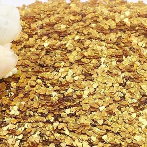 10g/20g/50g/ Nagelpailletten, massief hart voor nagelkunst, nageldecoratie, confetti, nagelkunst, hartpailletten - goud - 3,0 mm 10g