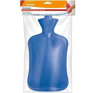 Lifemed Warmwaterkruik 2 liter | 32,5 cm x 20,3 cm blauw | met schroefdop (1 stuk)