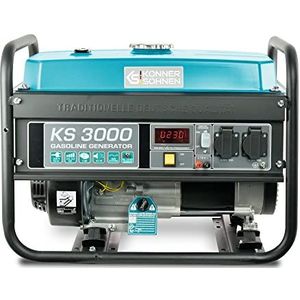 Könner & Söhnen KS 3000 Stromerzeuger,7 PS 4-Takt Benzinmotor, strom generator 3000 Watt,16A,230V Generator, Garage oder Camping