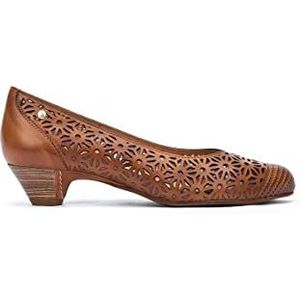 Hakschoenen van leer ELBA voor dames, brandy, 36 EU