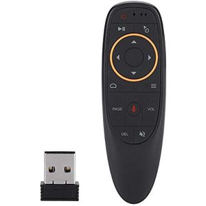 Draadloze afstandsbediening 2,4 G, Bewinner 17 toetsen draadloos voor smart-tv/Android TV settopbox/pc, geïntegreerde 6-assige gyroscoop