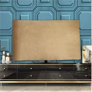WLTYSM TV Cover Fluwelen Stof TV Cover 43 ""55 Inch 65 Inch Hangende TV Cover Stofkap Desktop TV Display Beschermers (Fluweel Goud Koffie, 50"")