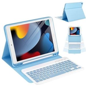 CC Store Toetsenbord voor iPad 10.2 9e 2021/8e 2020/10.2 7e 2019/10.5 Air 3/10.5 Pro, Frans draadloos Bluetooth-toetsenbordhoes en afneembaar magnetisch toetsenbord