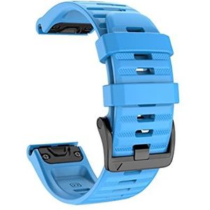 LUGEMA Bandriem Compatibel met Garmin Fenix ​​6 6x Pro Snel compatibel met 22mm 26mm horlogeband Compatibel met Fenix ​​5 5x Plus Quick Release Silicone Pols Bands (Color : Blue, Size : 26mm for Fen
