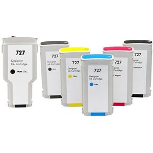 Accessoires Compatibel met 727 Compatibele Inktcartridge Vervanging Voor HP T920 T1500 T2500 T930 T1530 T2530 Printer, Kantoorbenodigdheden 727PBK130ML