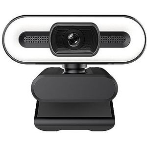 Webcams, Full HD 1080P 2K 4K Webcam Autofocus Invullicht Webcamera met microfoon Live-uitzending USB Computer PC Web Cam(2K AutoFocus)