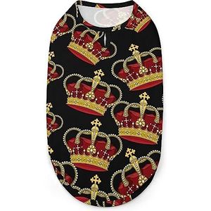 King Crown Leuke Hond Shirts Huisdier Kleding Mouwloze Tank Top Ademend Puppy Sweatshirt