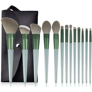 MQPALZKD 13 stuks make-upborstelset, sneldrogend borstelhaar, superzacht poeder, poederblusher, schoonheidstools