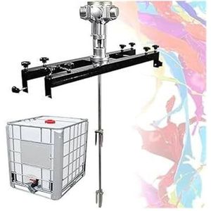 Pneumatische verfmixer, roergereedschap voor verfmixer, draagroermachine, opvouwbare propeller, voor inktoplossingsroermachine, waaier trekt automatisch in (3 cilinders)